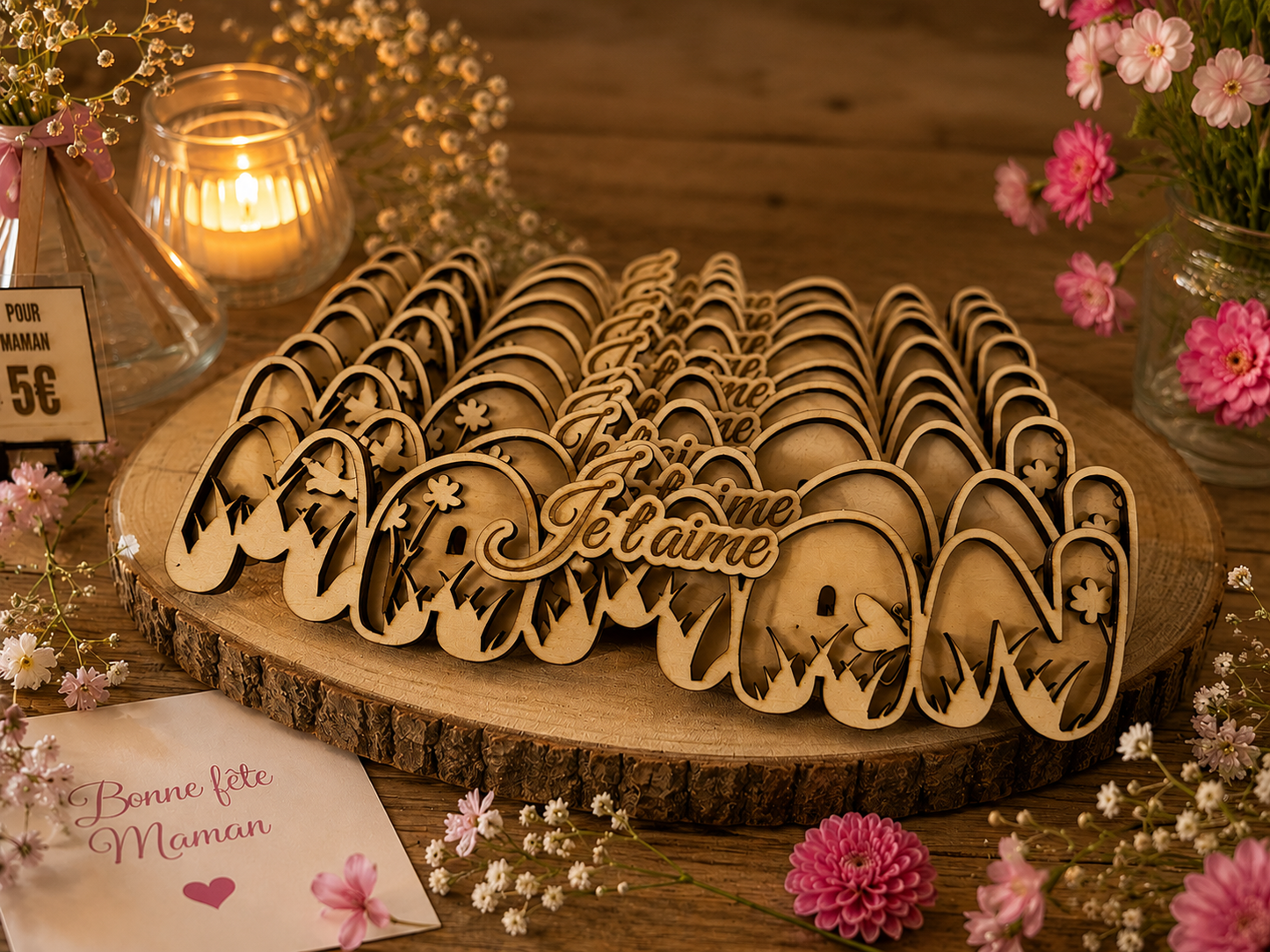 Décoration en bois “Maman”