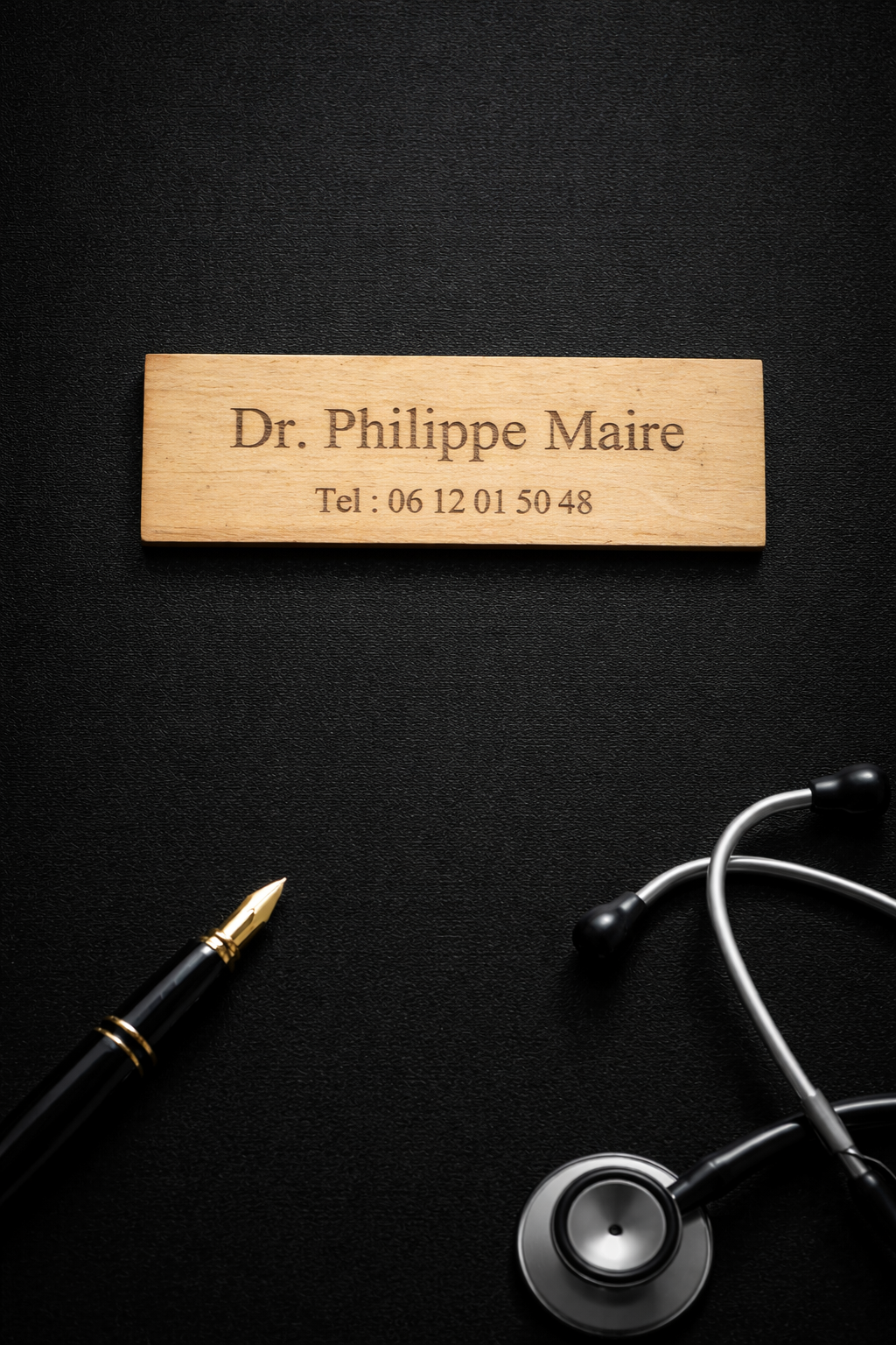 Plaque professionnelle personnalisée – Élégance et sobriété