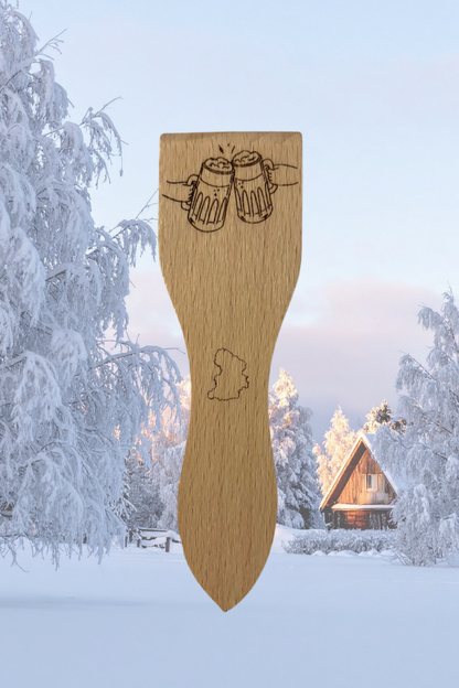 Spatules à raclette gravées