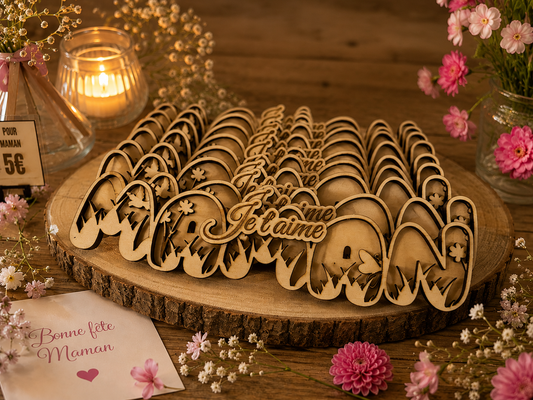 Décoration en bois “Maman”