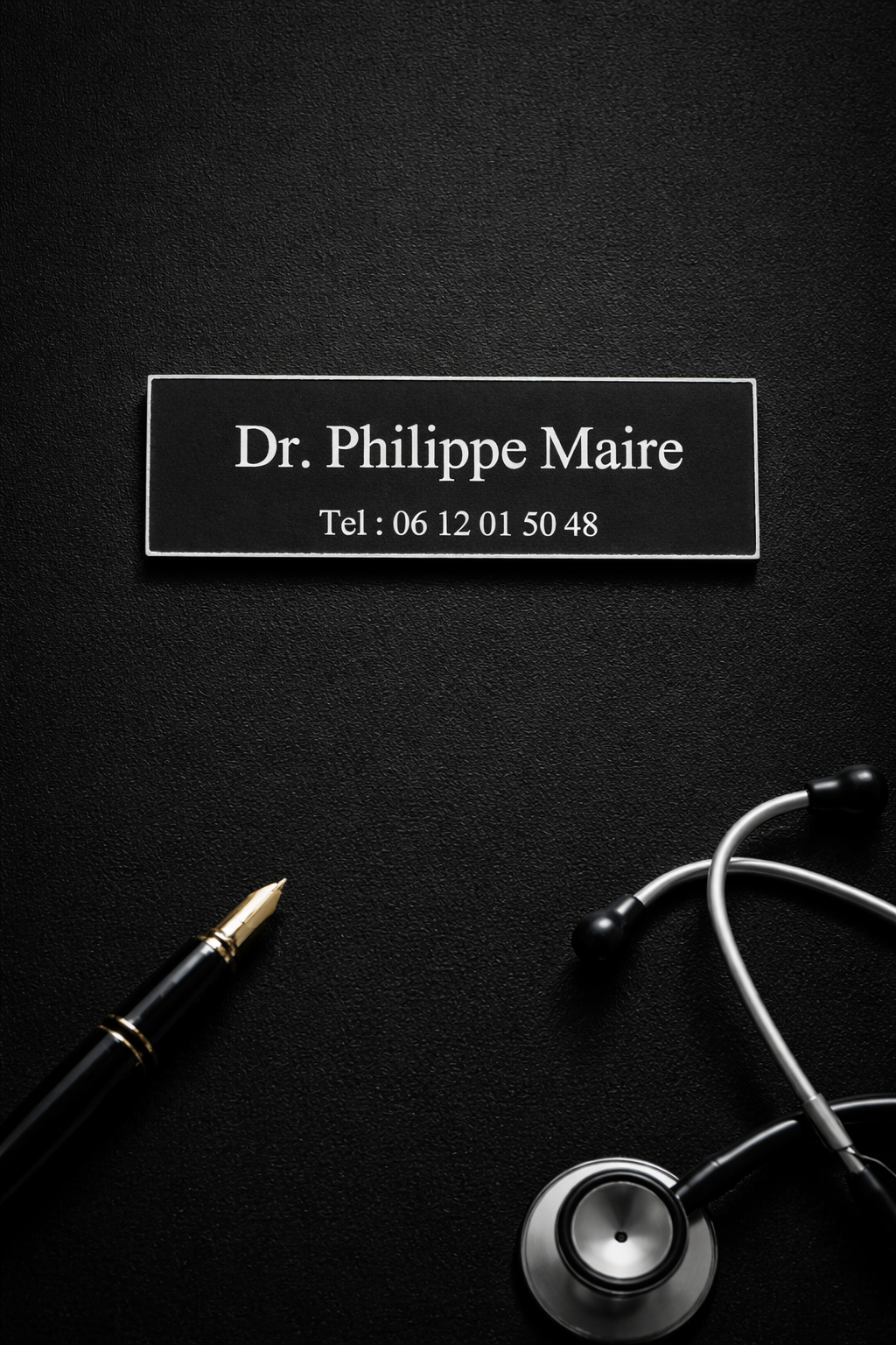 Plaque professionnelle personnalisée – Élégance et sobriété
