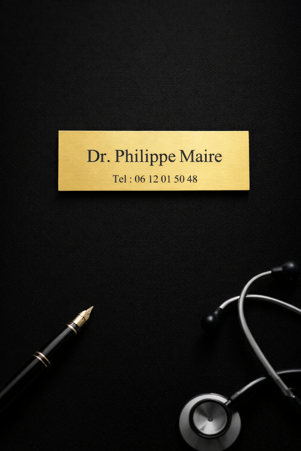 Plaque professionnelle personnalisée – Élégance et sobriété