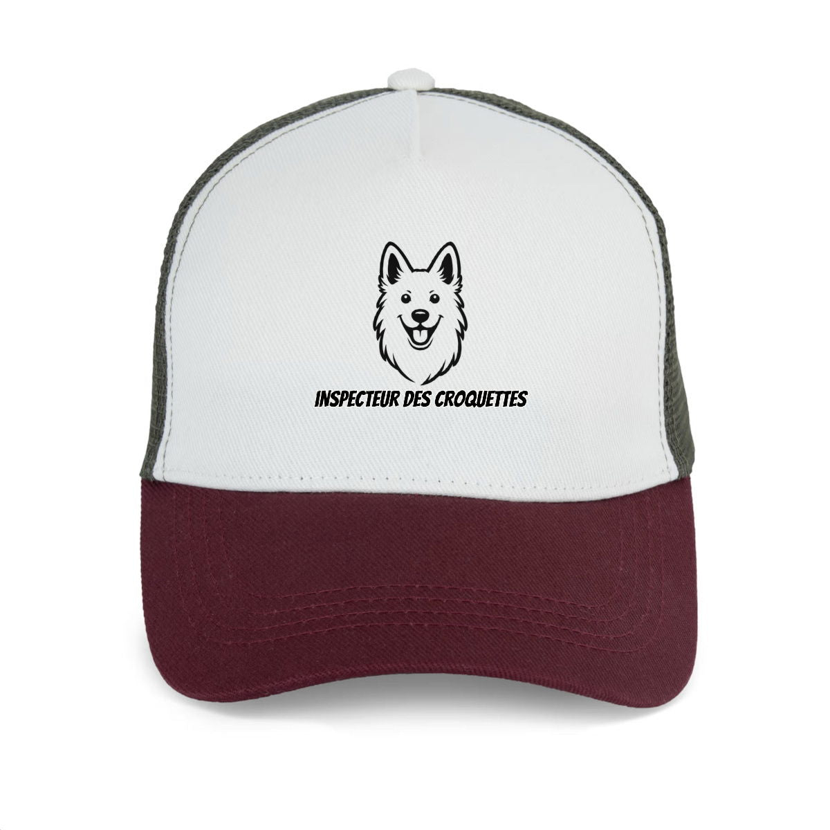Casquette berger inspecteur des croquettes (version trucker écoresponsable) - face_0