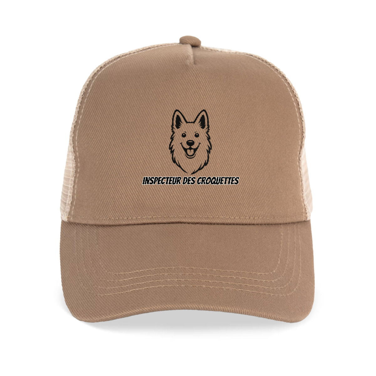 Casquette berger inspecteur des croquettes (version trucker écoresponsable) - face_1