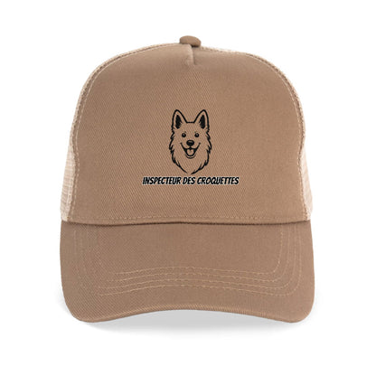Casquette berger inspecteur des croquettes (version trucker écoresponsable) - face_1